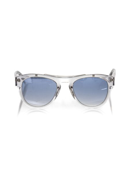 Frankie Morello - White Acetate Men Sunglass