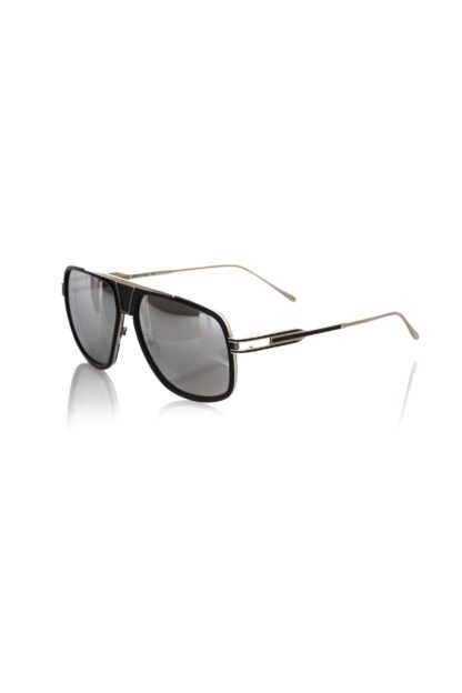 Frankie Morello - Black Metallic Men Sunglasses