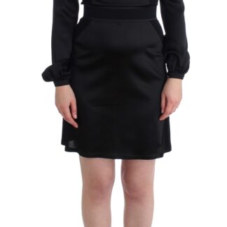 GF Ferre - Chic Monochrome Sheath Dress with Belted Waistline