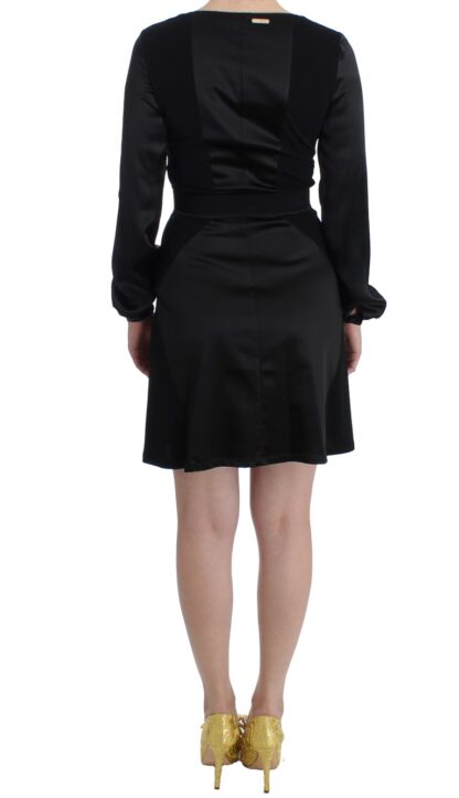 GF Ferre - Elegant Black Silk-Blend Wiggle Dress