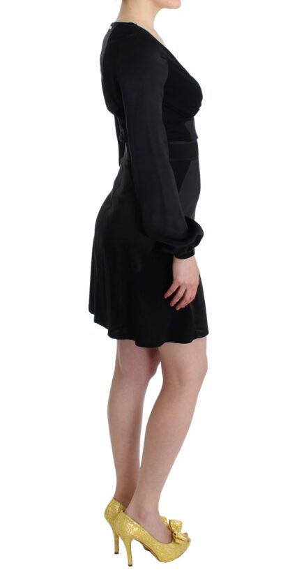 GF Ferre - Elegant Black Silk-Blend Wiggle Dress