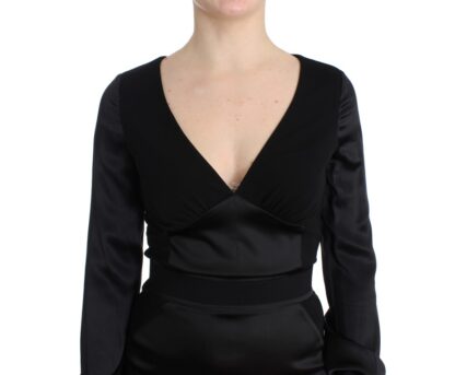 GF Ferre - Elegant Black Silk-Blend Wiggle Dress