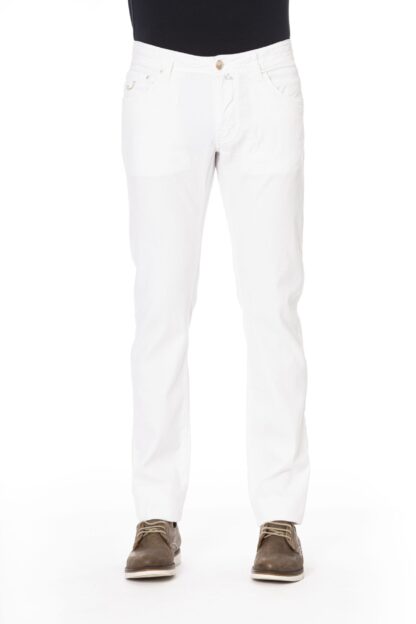 Jacob Cohen - White Cotton Men Jeans