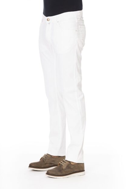 Jacob Cohen - White Cotton Men Jeans