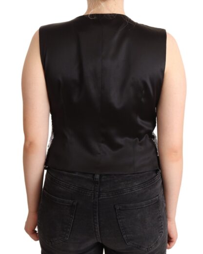 Dolce & Gabbana - Elegant Black Sequined Sleeveless Vest Top