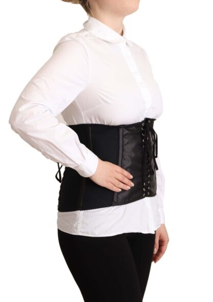 Dolce & Gabbana - Chic Black Corset Belt Top