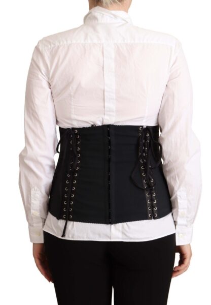 Dolce & Gabbana - Chic Black Corset Belt Top