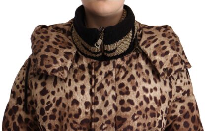 Dolce & Gabbana - Elegant Leopard Print Long Jacket