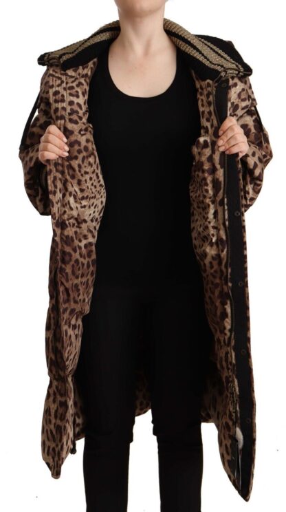 Dolce & Gabbana - Elegant Leopard Print Long Jacket