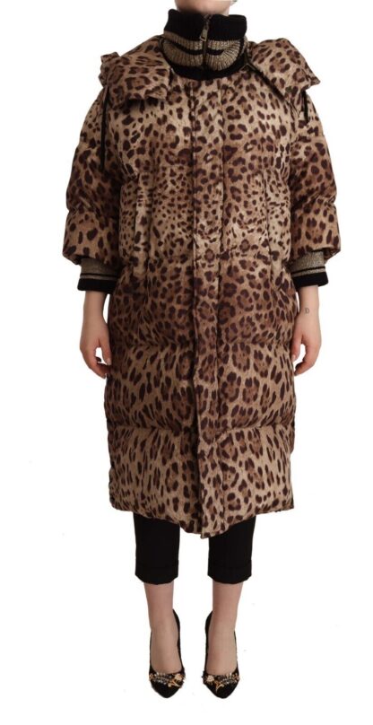 Dolce & Gabbana - Elegant Leopard Print Long Jacket