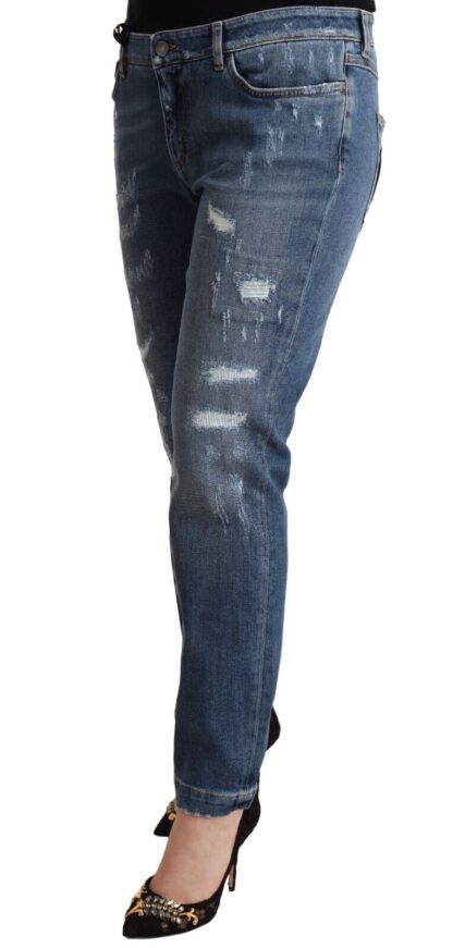 Dolce & Gabbana - Elegant Distressed Skinny Denim Chic Look