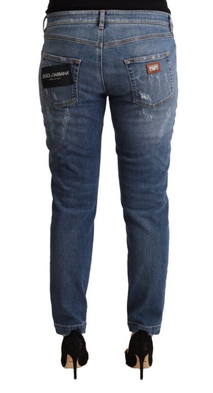 Dolce & Gabbana - Elegant Distressed Skinny Denim Chic Look