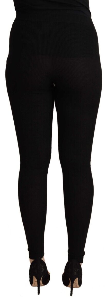 Dolce & Gabbana - Black High Waist Cashmere Tights Pants