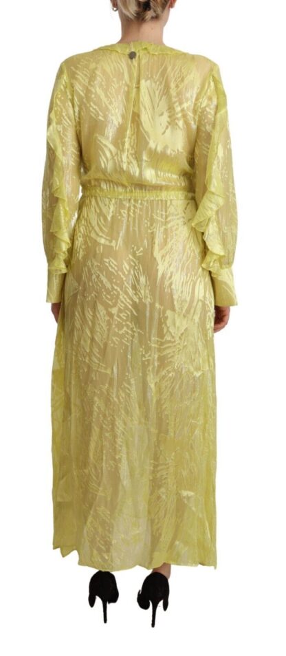 Patrizia Pepe - Sunshine Silk Blend Maxi Dress - Long Sleeves & Plunge