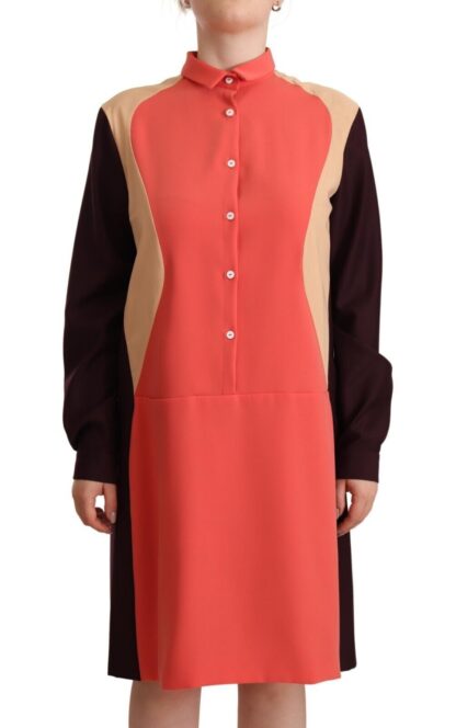 CO|TE - Chic Multicolor Shift Dress with Collared Neck