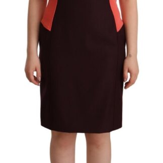 GF Ferre - Chic Monochrome Sheath Dress with Belted Waistline