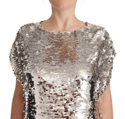 MSGM - Elegant Sequined Boat Neck Mini Dress