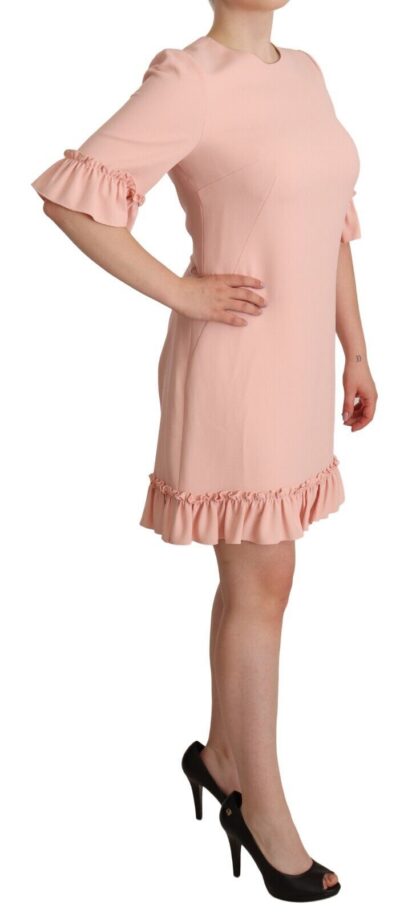 Dolce & Gabbana - Ruffled Sleeve Sheath Dress in Pink