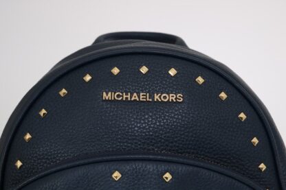 Michael Kors - Elegant Leather ABBEY Backpack in Navy Blue