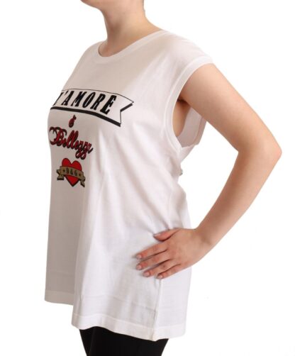 Dolce & Gabbana - Elegant White Motive Print Tank Top