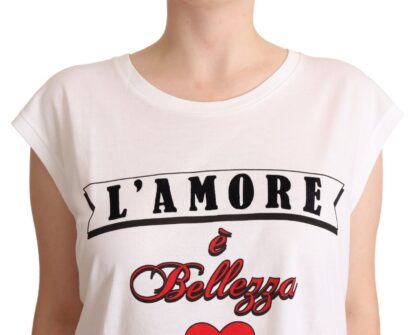 Dolce & Gabbana - Elegant White Motive Print Tank Top