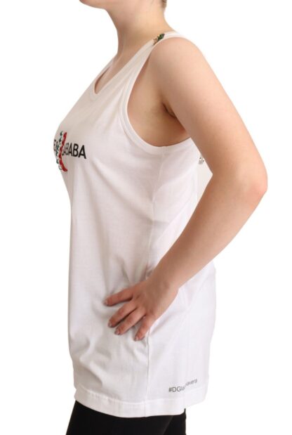 Dolce & Gabbana - Elegant White Cotton Tank Top