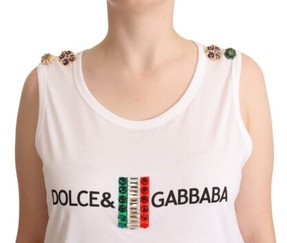 Dolce & Gabbana - Elegant White Cotton Tank Top