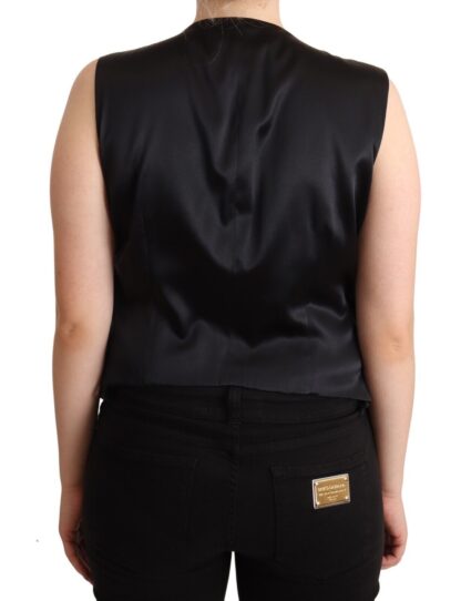 Dolce & Gabbana - Chic Buttoned Black Waistcoat