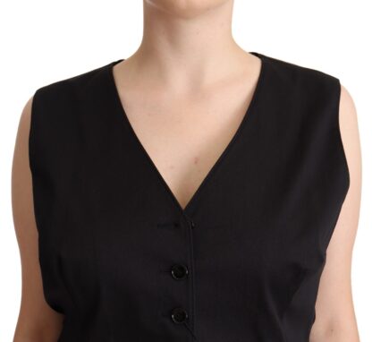 Dolce & Gabbana - Chic Buttoned Black Waistcoat