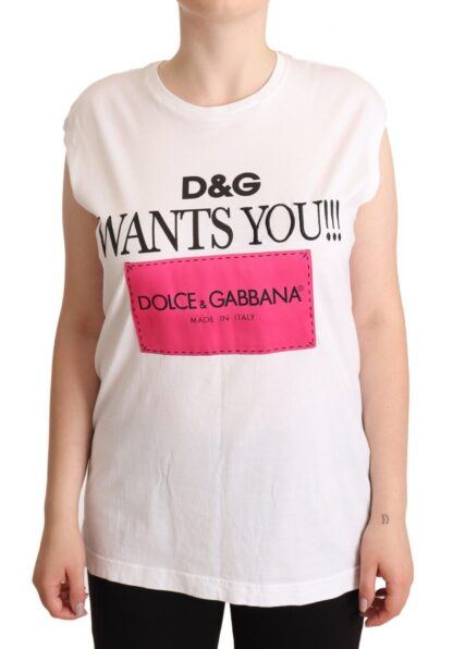 Dolce & Gabbana - Chic White Cotton Crew Neck Tee