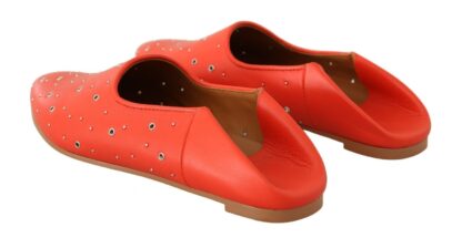 Chloé - Elegant Orange Leather Flat Shoes