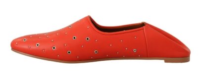 Chloé - Elegant Orange Leather Flat Shoes