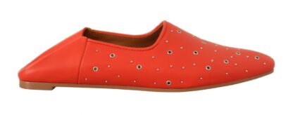 Chloé - Elegant Orange Leather Flat Shoes