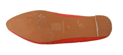 Chloé - Elegant Orange Leather Flat Shoes