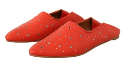 Chloé - Elegant Orange Leather Flat Shoes