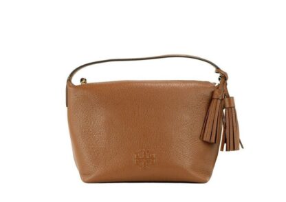 Tory Burch - Thea Small Moose Pebbled Leather Slouchy Shoulder Handbag