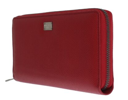 Dolce & Gabbana - Elegant Red Leather Continental Wallet