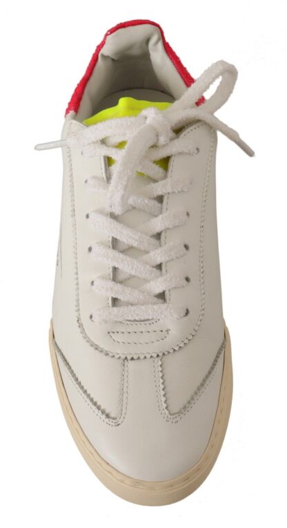 - Elegant Low Top Lace-Up White Sneakers