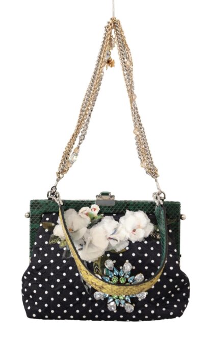 Dolce & Gabbana - Elegant Floral & Polka Dot Evening Clutch