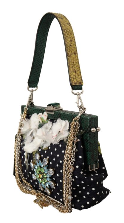 Dolce & Gabbana - Elegant Floral & Polka Dot Evening Clutch