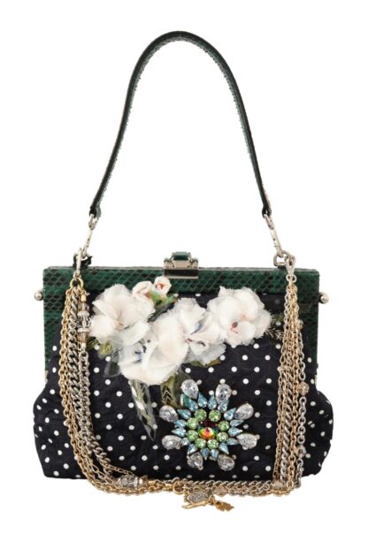 Dolce & Gabbana - Elegant Floral & Polka Dot Evening Clutch