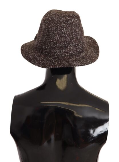 Dolce & Gabbana - Elegant Gray Tweed Wide Brim Hat