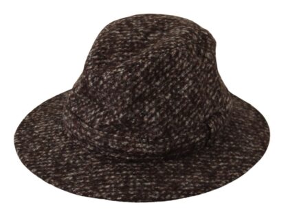 Dolce & Gabbana - Elegant Gray Tweed Wide Brim Hat