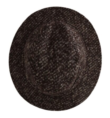 Dolce & Gabbana - Elegant Gray Tweed Wide Brim Hat