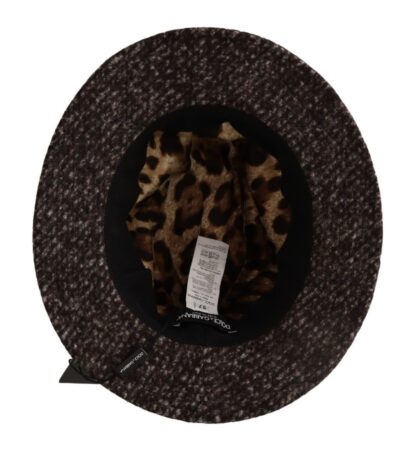 Dolce & Gabbana - Elegant Gray Tweed Wide Brim Hat