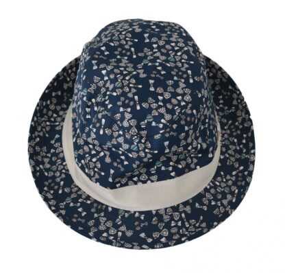 Dolce & Gabbana - Elegant Bow Print Fedora Hat in Blue & White