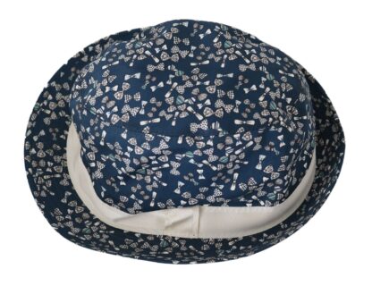 Dolce & Gabbana - Elegant Bow Print Fedora Hat in Blue & White