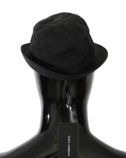 Dolce & Gabbana - Floral Jacquard Fedora Hat in Black