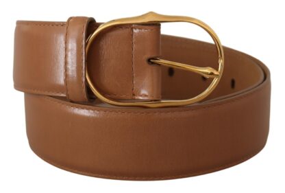 Dolce & Gabbana - Elegant Gold Buckle Leather Belt