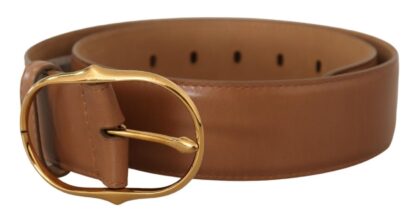 Dolce & Gabbana - Elegant Gold Buckle Leather Belt